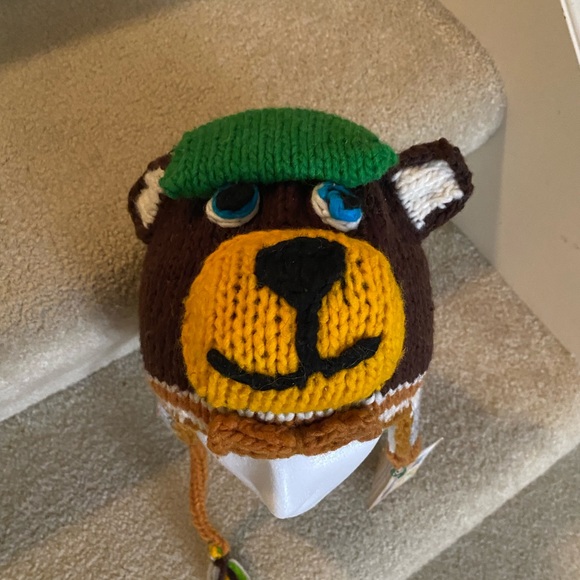 Bundle NEW Artisan HAND KNIT Kids Cold Weather  kids animal Winter Hat Cap - Picture 2 of 16